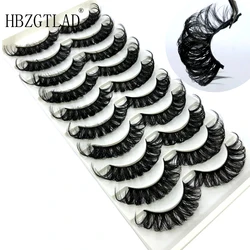 HBZGTLAD New Lashes DD Curl 10-23mm Russian False Eyelashes 3D Mink Eyelashes Reusable Fluffy False Lashes eyelashes extensions