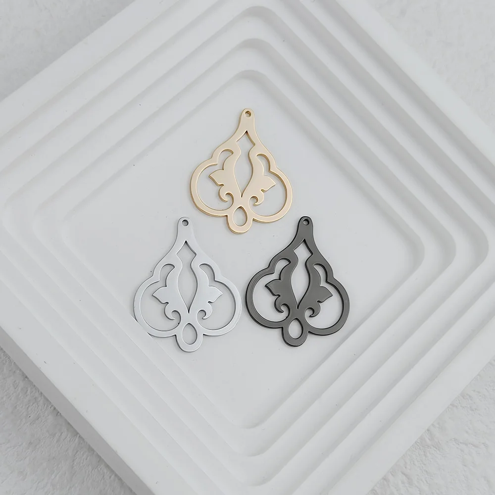 기하학적 DIY 귀걸이 참, 316 스테인리스 스틸 삼각형 커넥터, 매력 화살표 물방울 쥬얼리 펜던트, 도매, 로트당 5 개