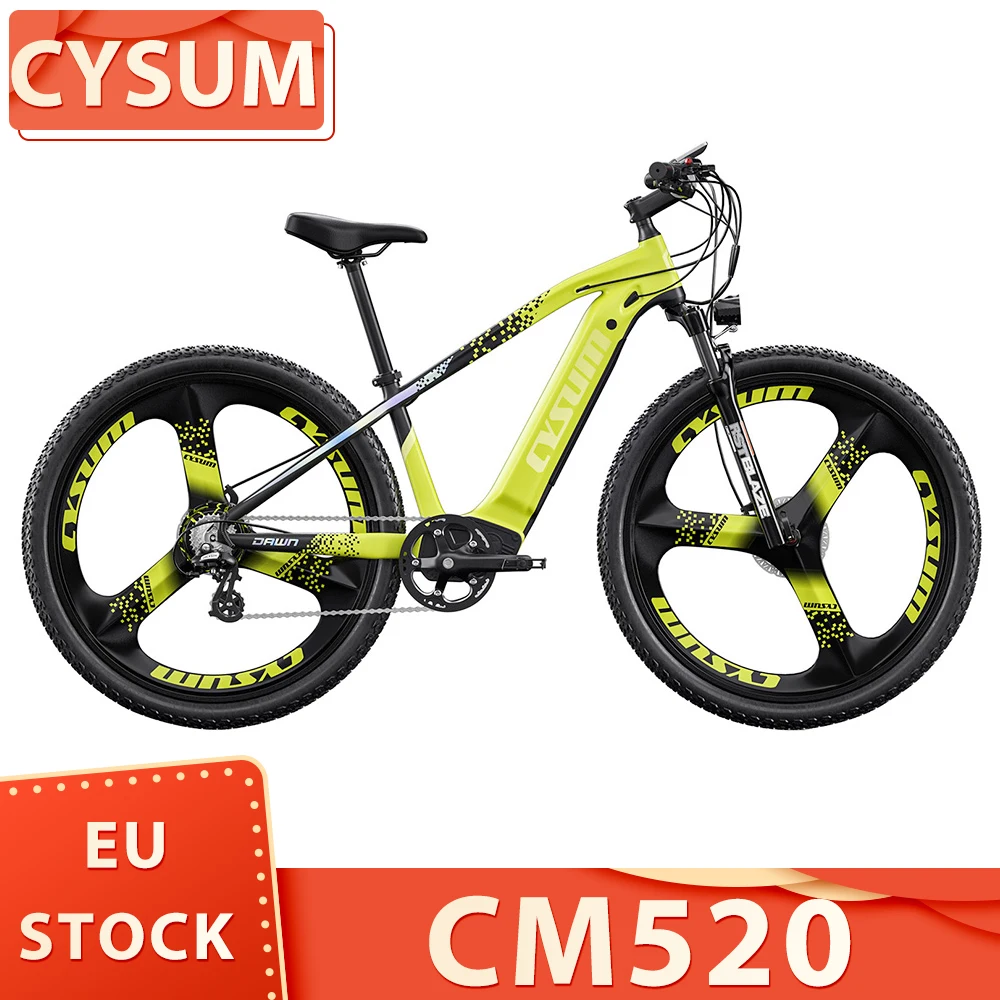 CYSUM CM520 Electric Mountain Bike 29*2.1 Inch Tire 500W Brushless Motor 35-40Km/h Max Speed 48V 14Ah Removable Battery Bicycle