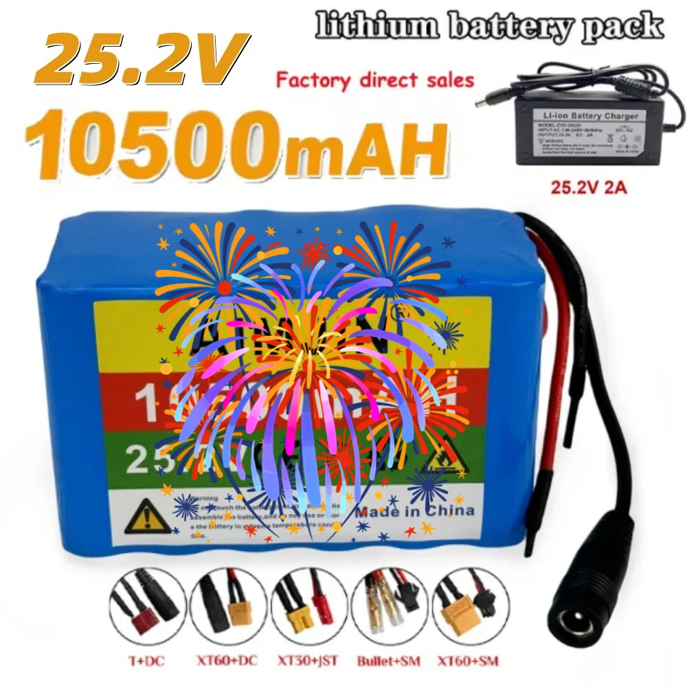 

25.2V 10500mAh 6s3p 18650 lithium battery 25.2V 10.5Ah lithium-ion battery pack+charger