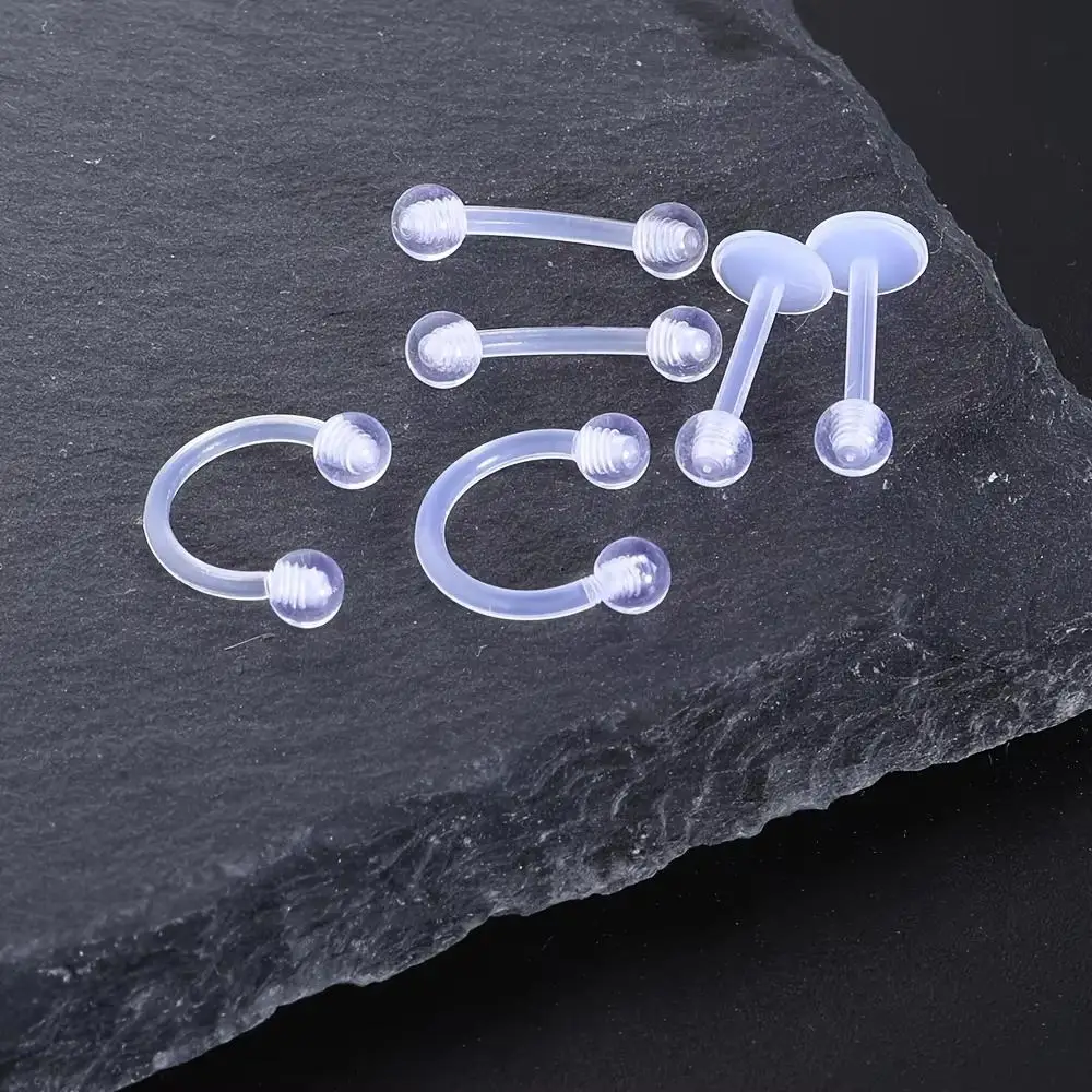 1/3Pairs Piercing Kit Body Piercing Retainer Nose Lip Stud Eyebrow Horseshoe Rings Can Be Used for Daily Wear and Gifts Jewelry
