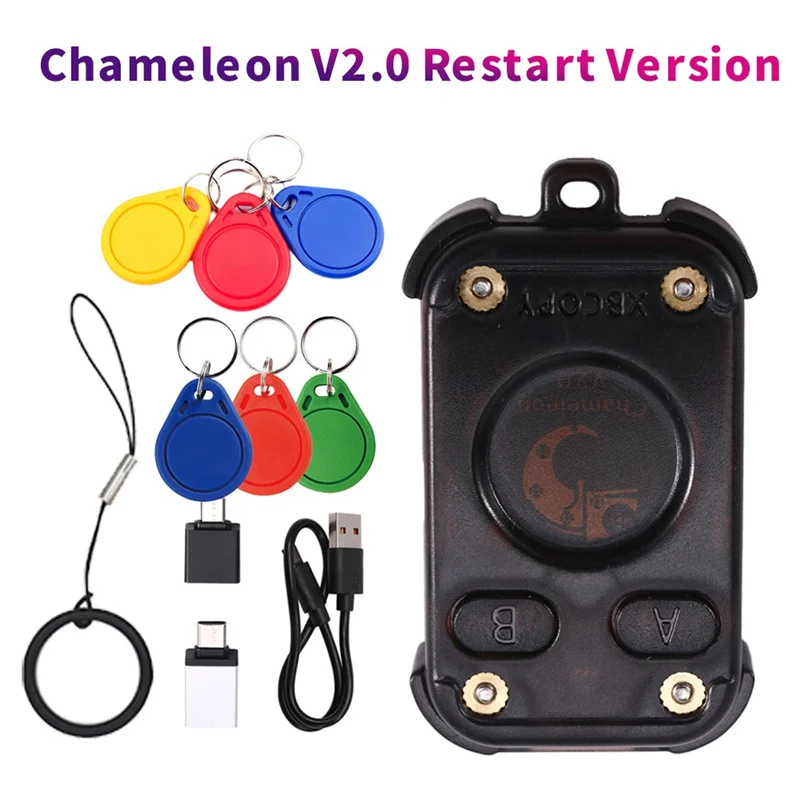 BTLIFE-Chameleon V2.0 RFID Smart Chip Reader Emulator Smart Card Emulator Duplicator ID IC Card Decode +3XCUID/UID Keychain