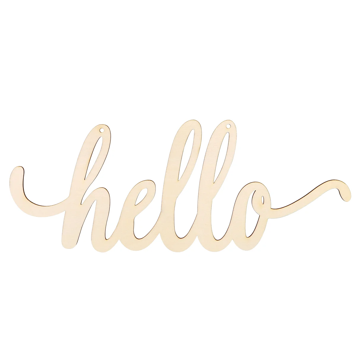 

Wood Sign for Home Decor Wall Plaque Christmas Signs Cursive Hello Wooden Letters Gold Garland