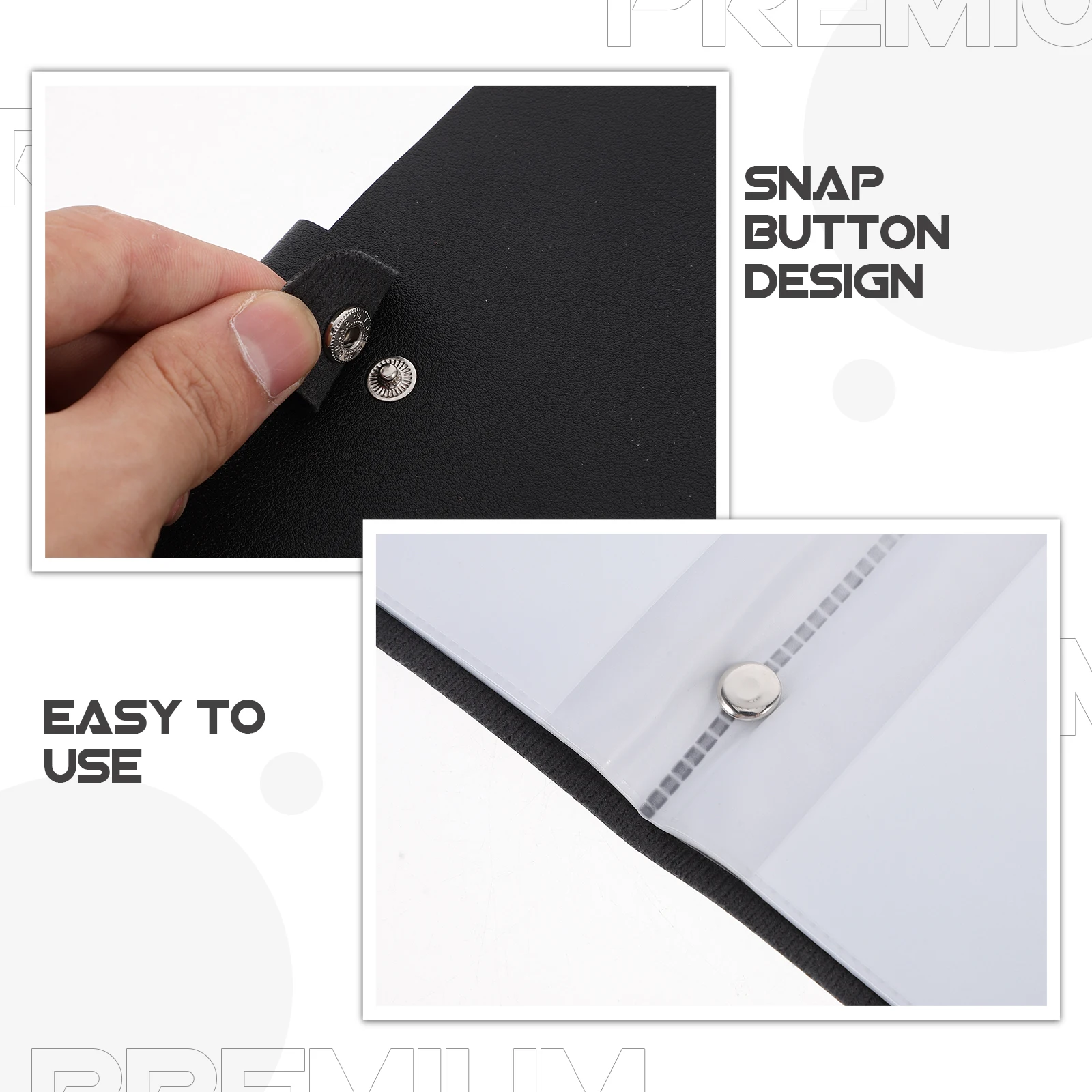 

Invoice Album for Business Checkbook PU PVC Material Office Supply File Folder Receipt Organizer Storage Solution