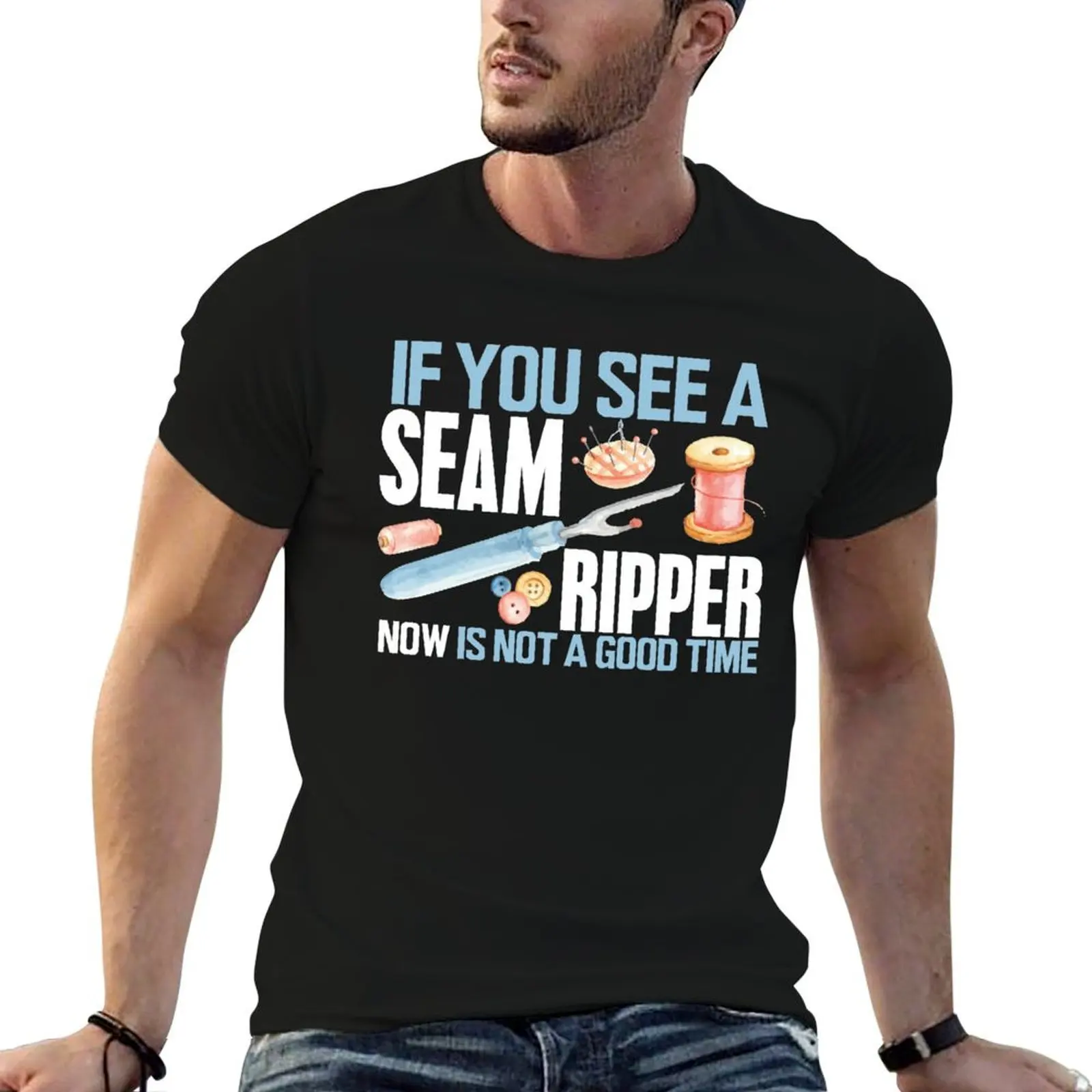 

Sewing Gift If you See Seam Ripper Sewing Quilting T-Shirt aesthetic clothes shirts graphic oversized t shirts for men