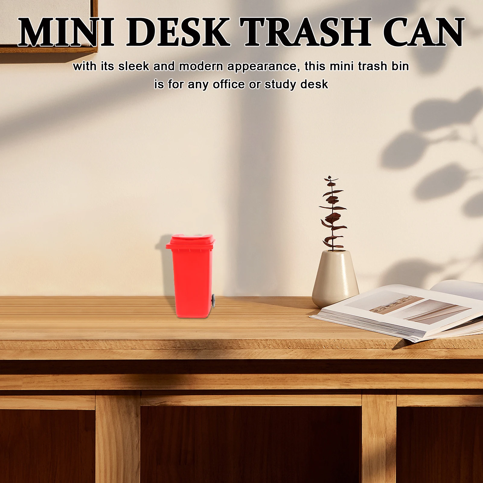 

4 Pcs Mini Trash Can Pen Holder Hard Pencil Organizer Desktop Garbage Pretty Holds