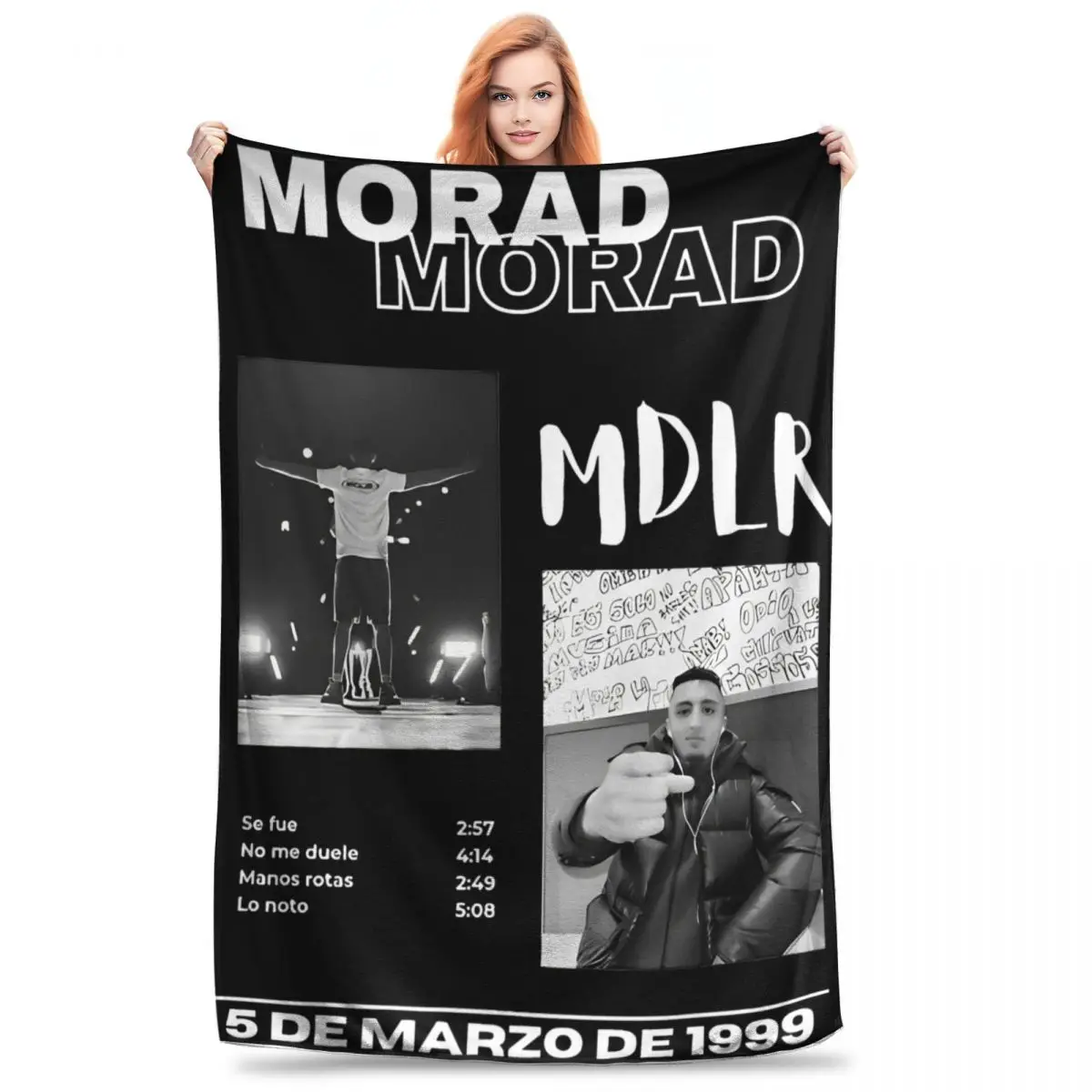 Morad Singer Blanket Super Soft Warm Rapper Tour Album Throw Blankets for Sofa Multi-size Quilt
