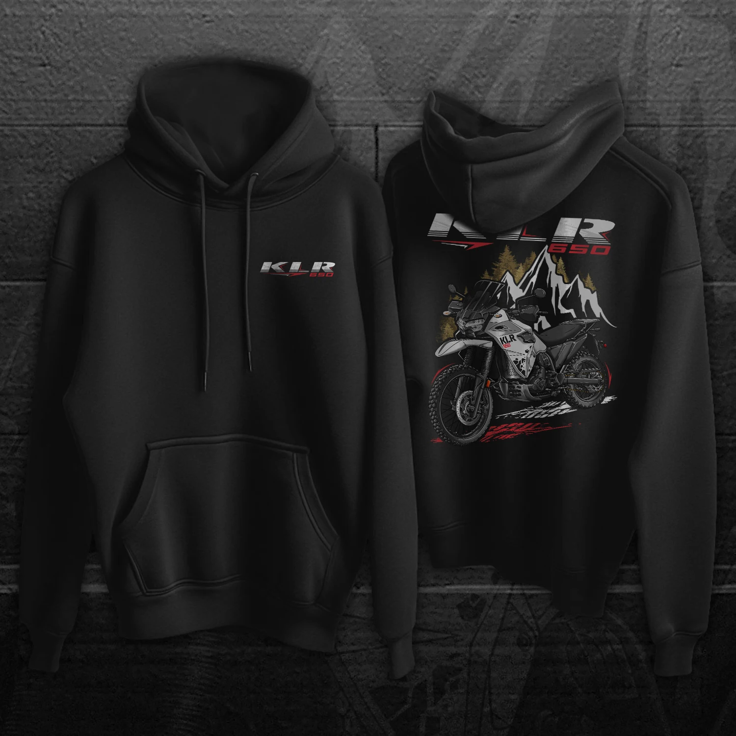 

Мужская толстовка-худи из 100% хлопка для мотоциклистов, модель 2022-2025, в стиле японского мотоцикла KLR650, удобная повседневная уличная одежда