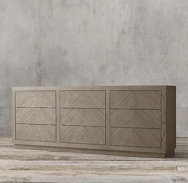 Italian light luxury solid wood chest, very simple and modern entrance cabinet