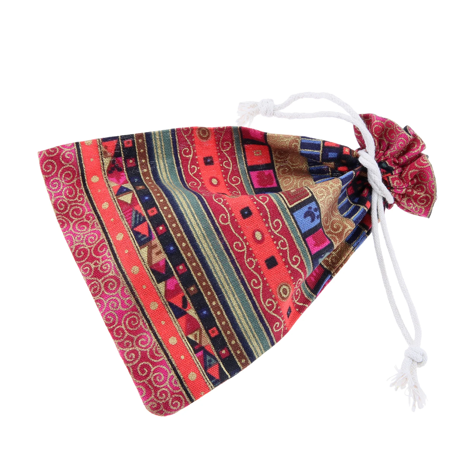 

1Pc Fashionable Printed Drawstring Gift Bag Cotton Material Soft,durable,convenient To Carry Fits for Weddings DIY Design