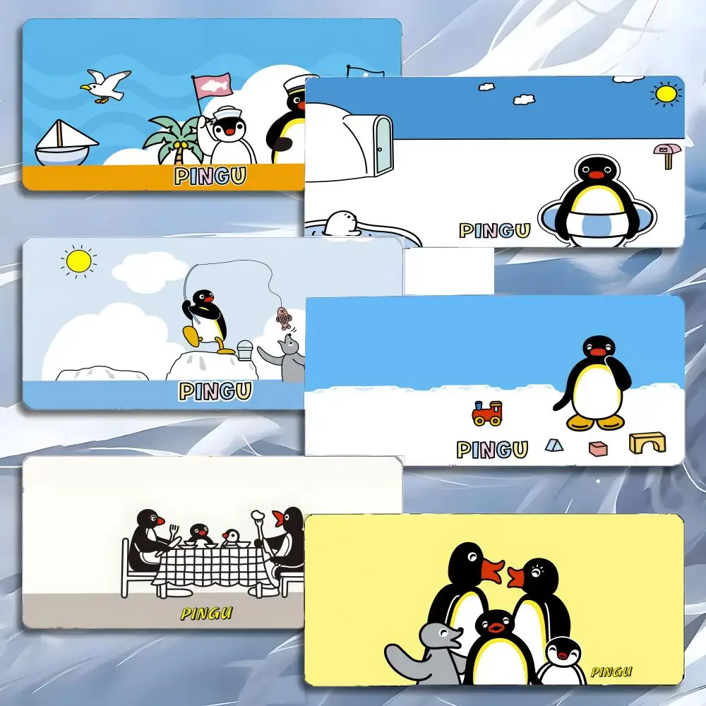 

Коврик для мыши P-PINGU с мультяшным дизайном, большой игровой коврик с утолщенной кромкой для ПК и стола