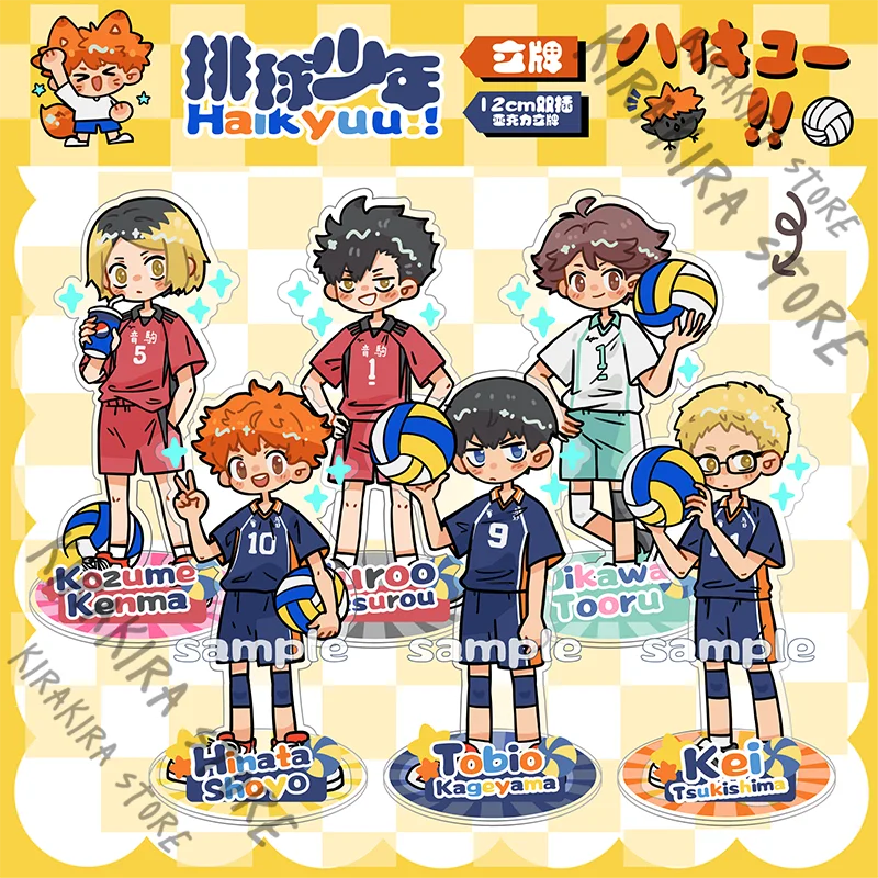 

Haikyuu!! Kozume Kenma Oikawa Tooru Cosplay Anime Standing Sign Figurine Badge Emblem Sticker Paster Ornaments Adorn Accessories