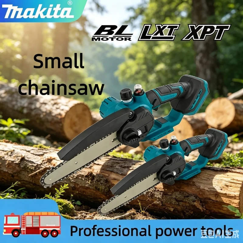 

Makita Small Cordless Electric Chain Saw With LED Screen Precise Wood Cutting Garden Trimming Tool For 18V Battery