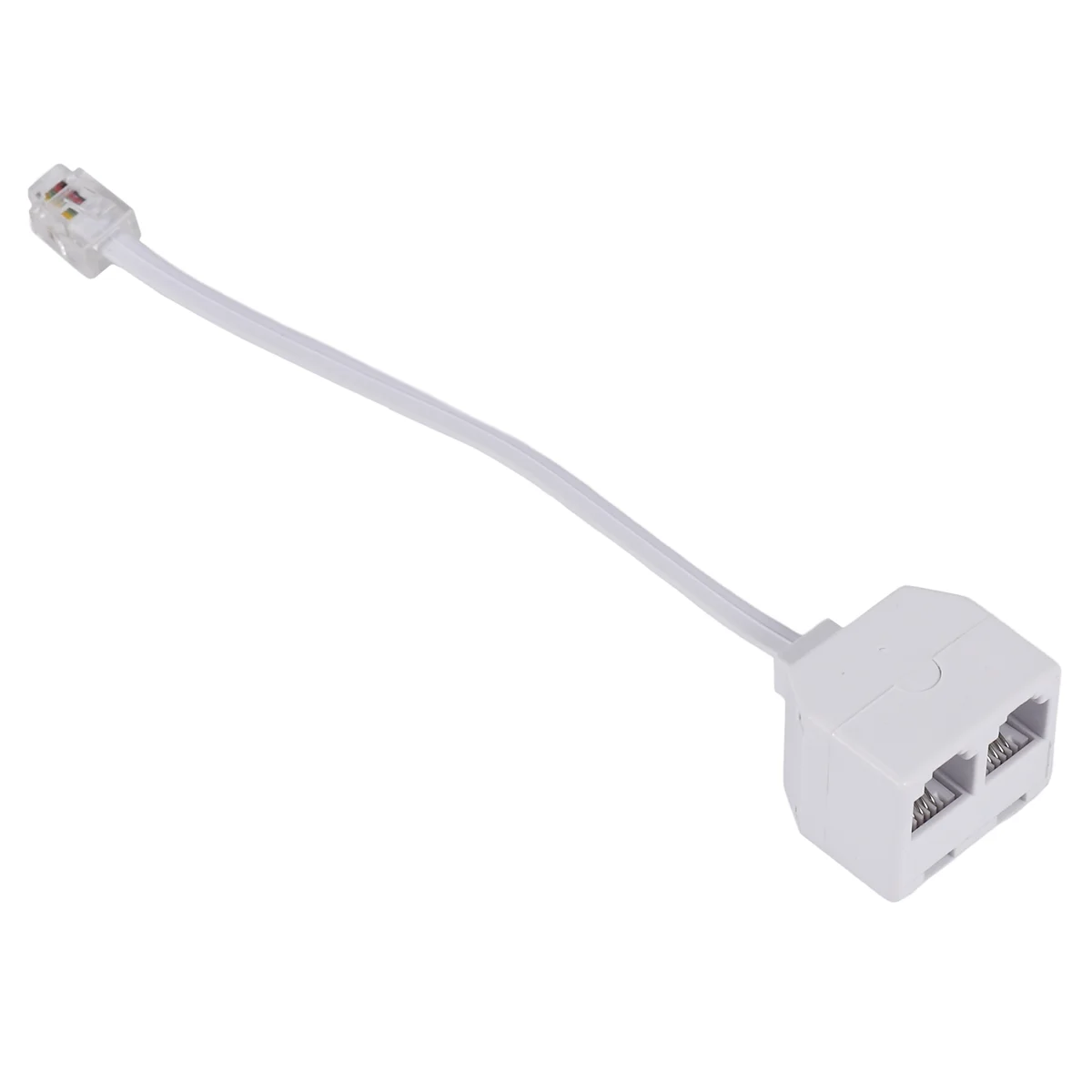 B17CCC RJ11 6P4C Telefonsplitter 1 Stecker 2 Buchse - Weiß