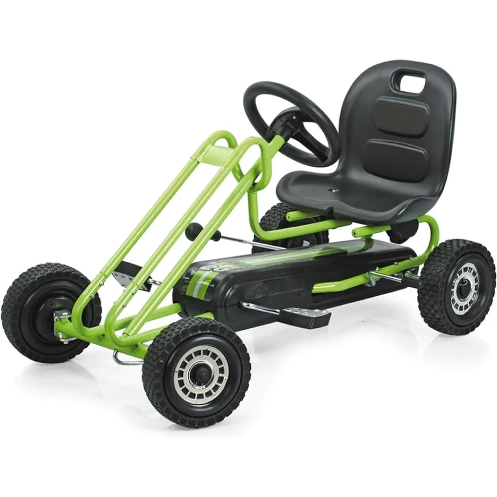 

Pedal Go Kart, Adjustable Bucket Seat, Plastic Wheels with Rubber Profile, Handbrake for both rear wheels, Ride On Toy