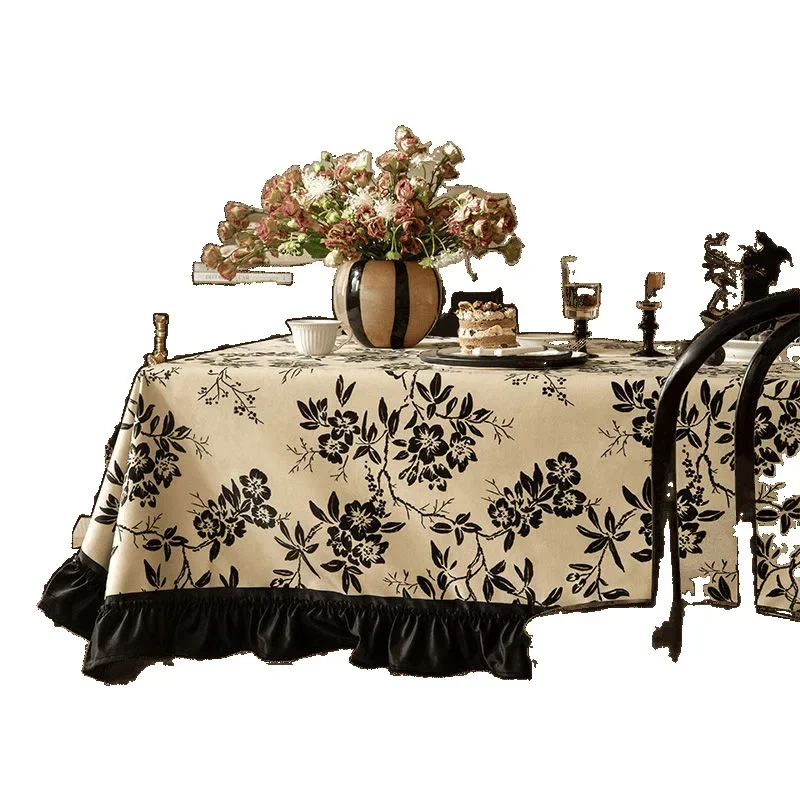 

Medieval retro living room dining table mat high-end tablecloth household