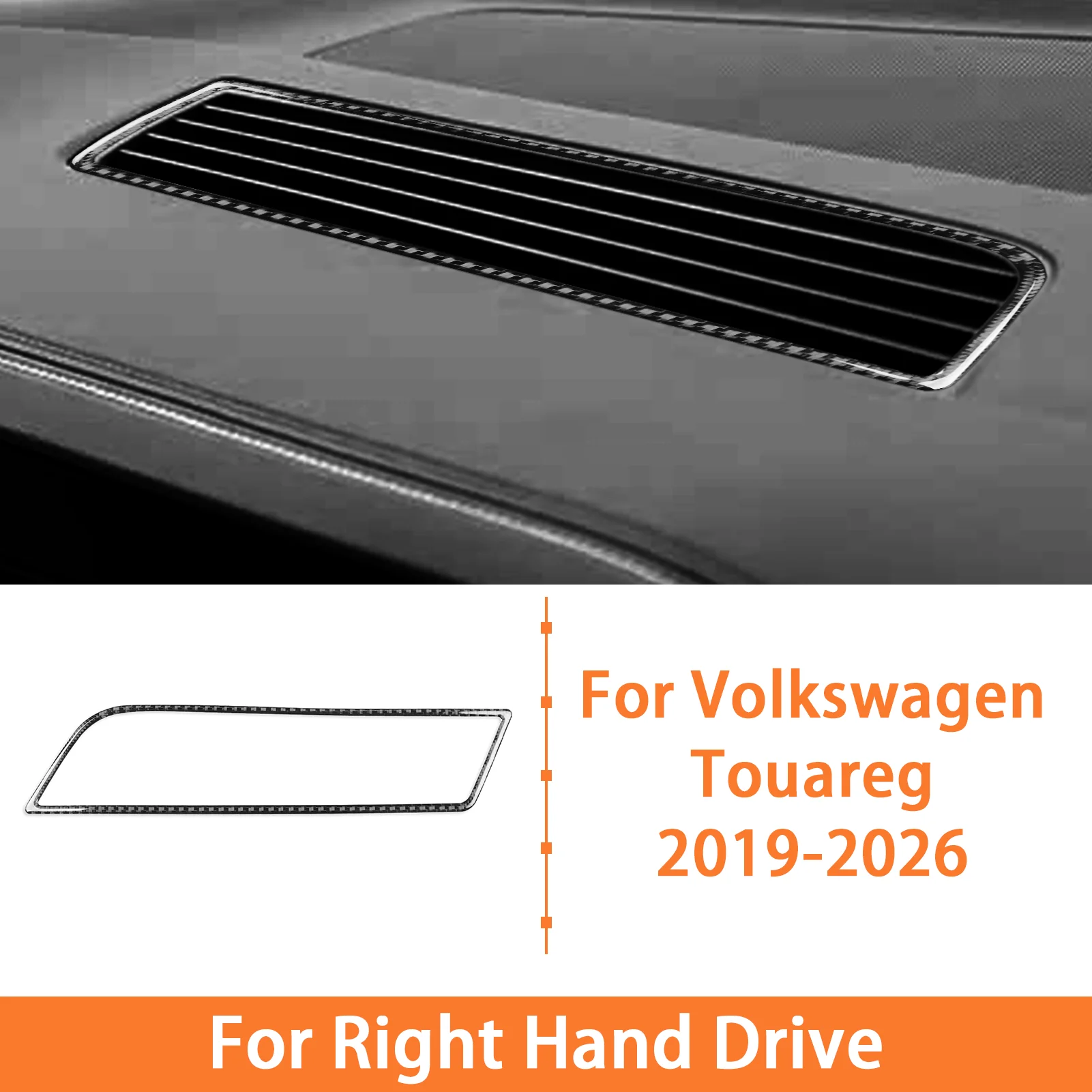 Voor Volkswagen Touareg 2019-2026 Carbon Fiber Interieur Accessoire Stickers Dashboard Ventilatieopeningen Center Console Versnellingspookpaneel