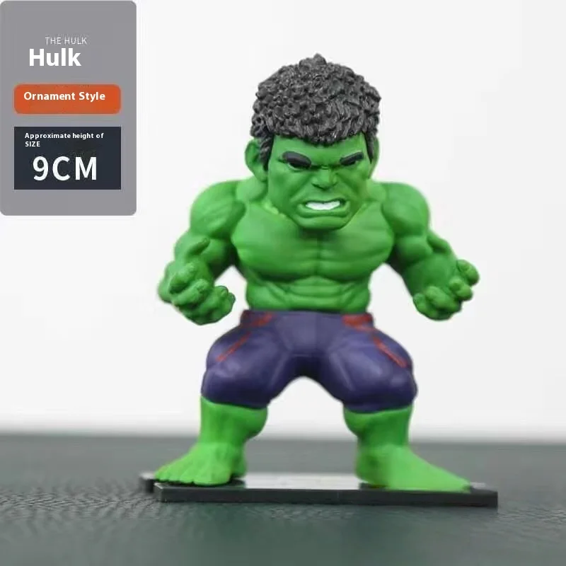 

New 6 PlaysMarvel Avengers Black Panther Thanos Ironman Spiderman American CaptainRican Hulk Figurine Model Toys