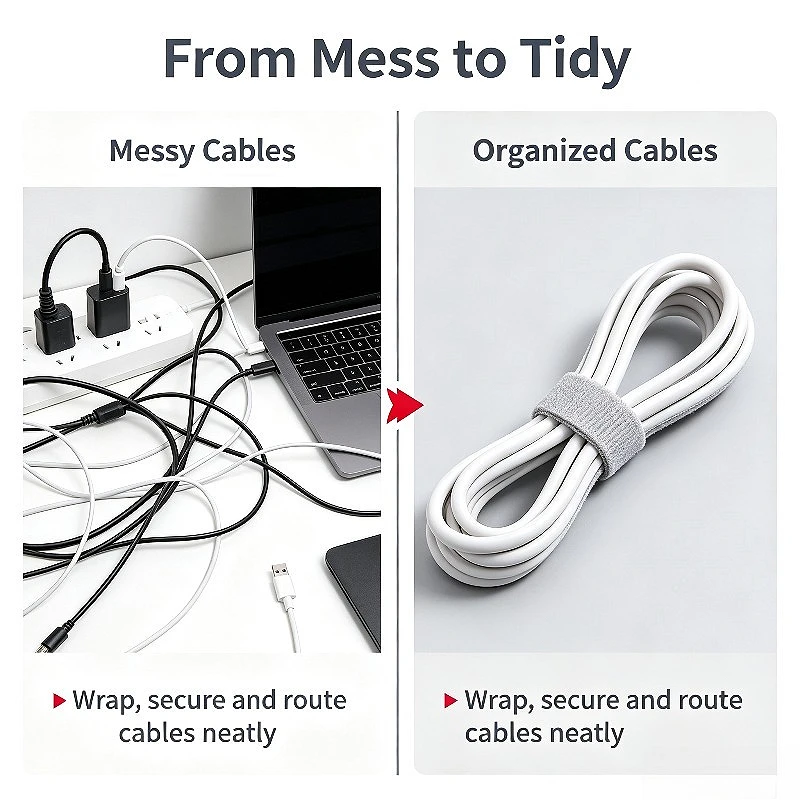 5M Cable Organizer Cable Management Wire Winder Tape Earphone Mouse Cord Management Ties Protector For Xiaomi iPhone Samsung