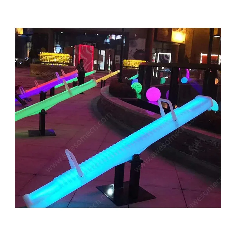 

2026 Entertainment Equipment Metal Frame Color Change Plastic Lovely Cute Seesaw for Kids PE Unisex Energy Saving Indoor Playgro