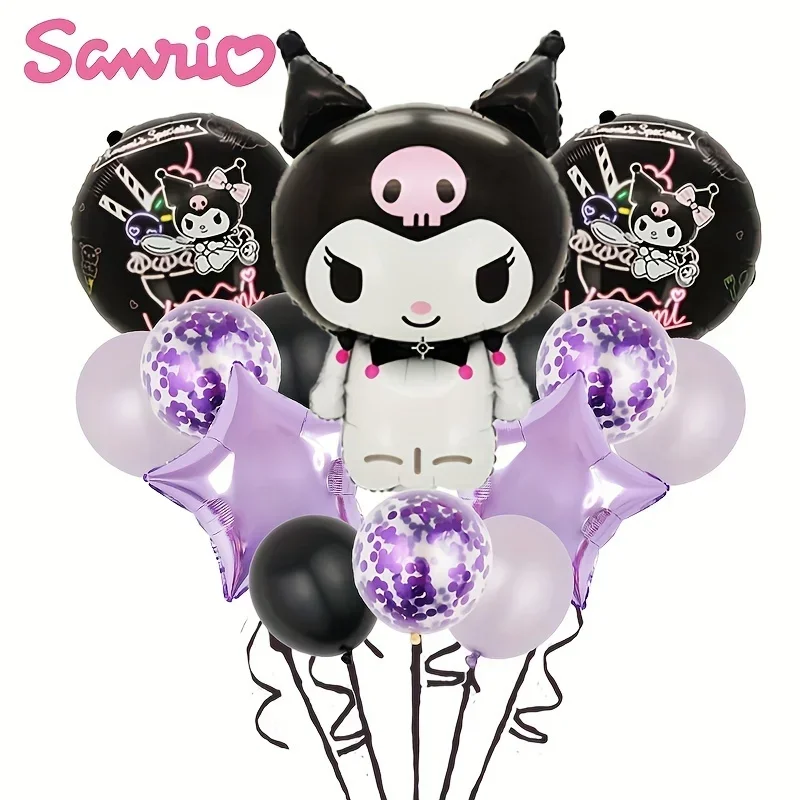 

14pcs/set Kids Sanrio Kuromi Balloon Cartoon Anime Air Globos Girl&Child Party Decoration Room Decoration DIY Party Supplies