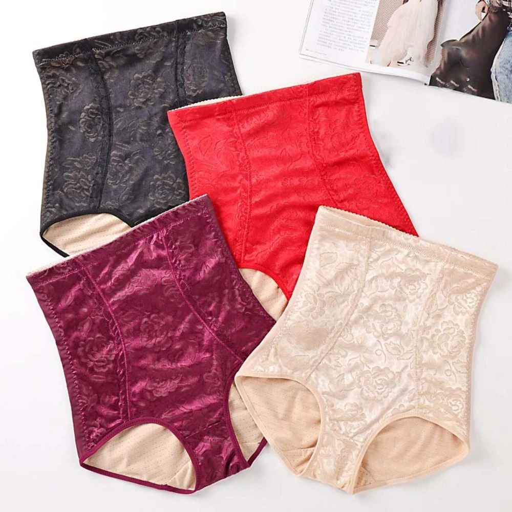 

Fashion Flower Slimming Shapewear Mid Waist Seamless Body Shaping Underpants Push Up Shapers Butt Lifting Panties Daily