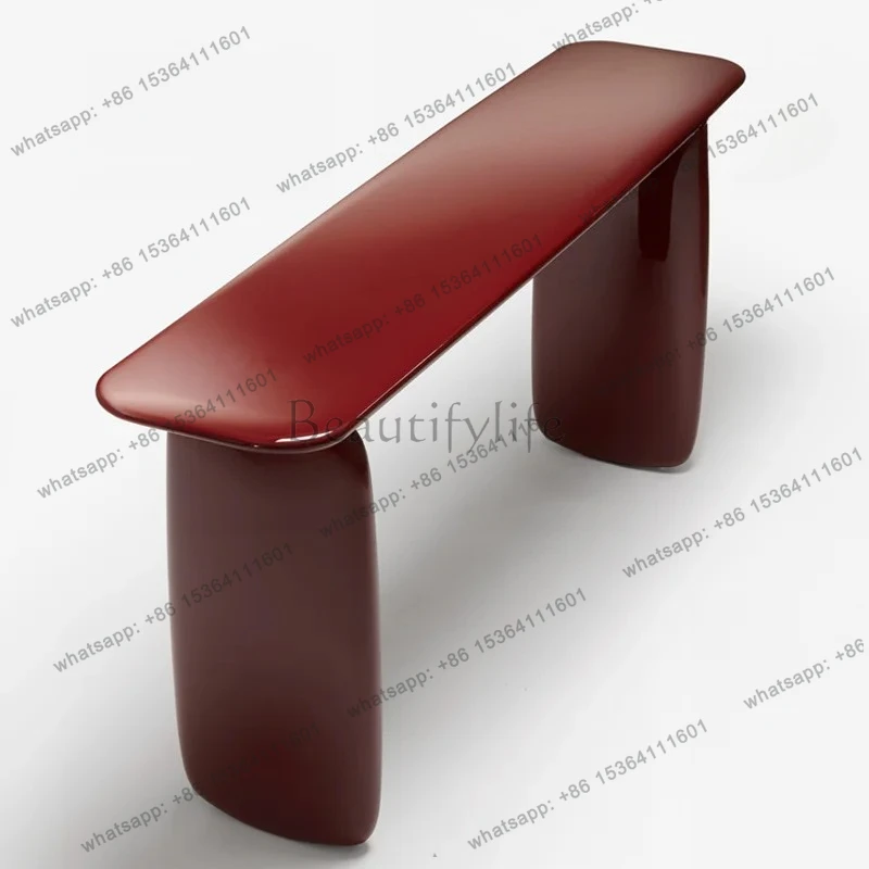 

Italian Entrance Table Case Modern Simple Italian Style Burgundy Entrance Cabinet Decorative Storage Table End View Table