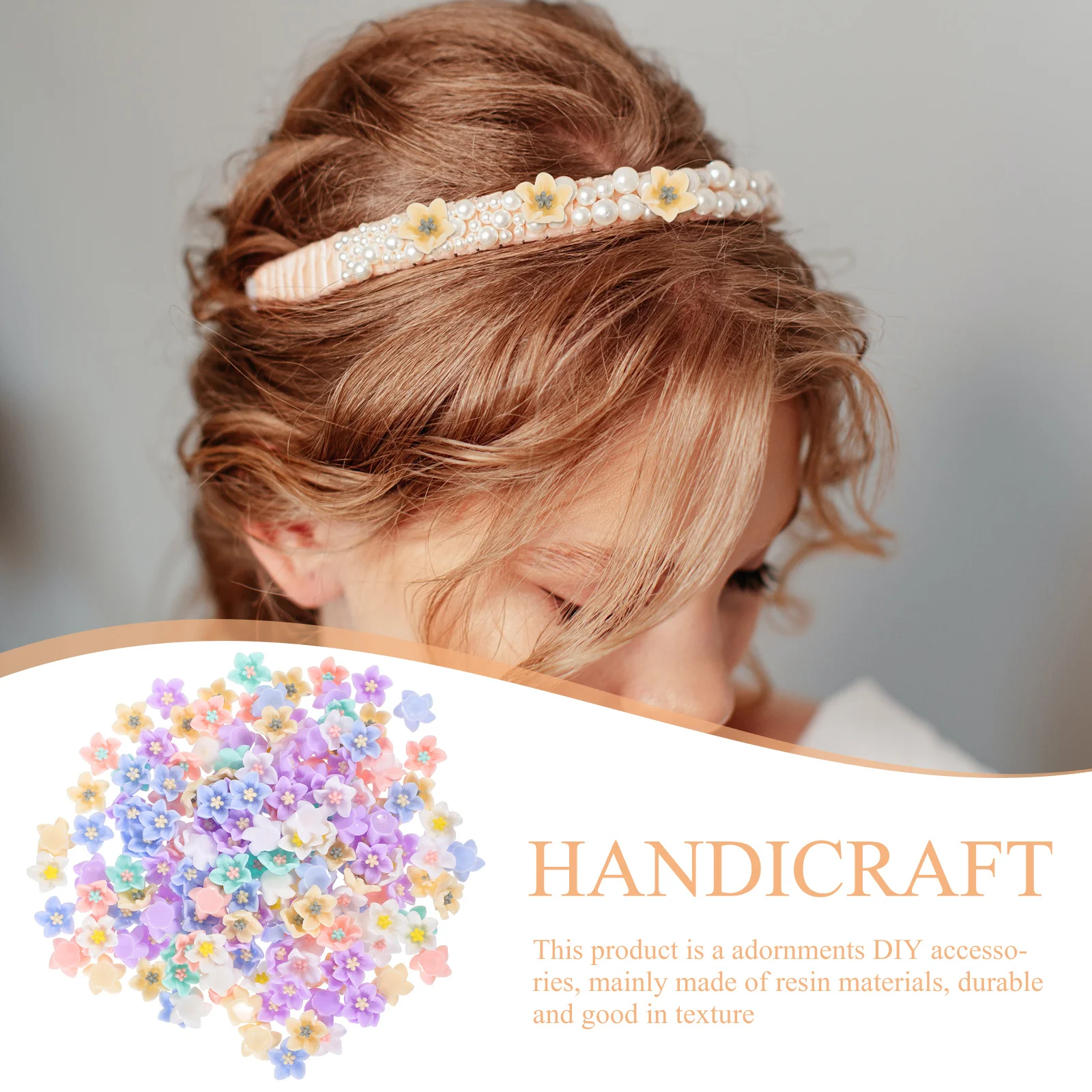 200 szt. żywicznych ozdób w kształcie kwiatów, unikalny delikatny wzór do rękodzieła DIY, akcesoria do dekoracji tekstyliów domowych, odzieży, etui na telefon, ozdoby do włosów.