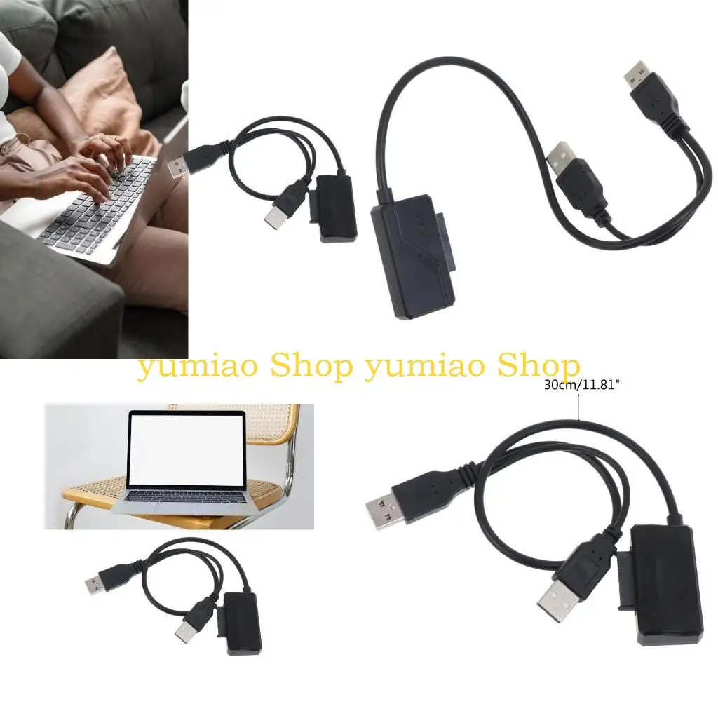 587B to USB 2.0 Type-A Adapter Converter Cable for Mini CD-ROM DVD-ROM Converter