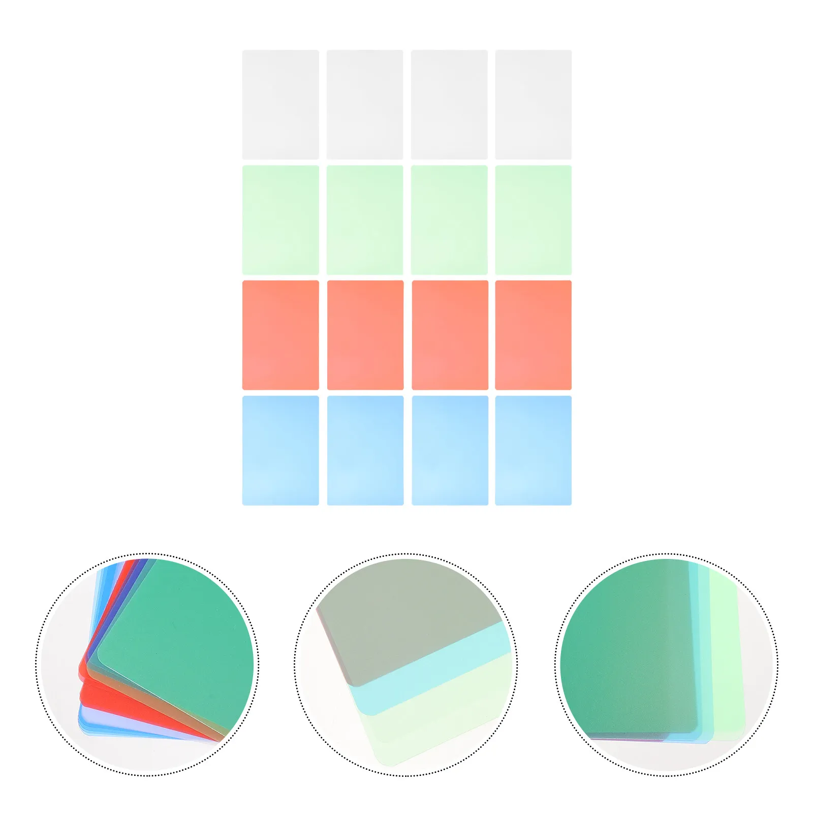 

16Pcs A4 Writing Pads Translucent Reading Tools for Students Exam School Office Home Use Smooth Lightweight Anti-Slip PVC Mats