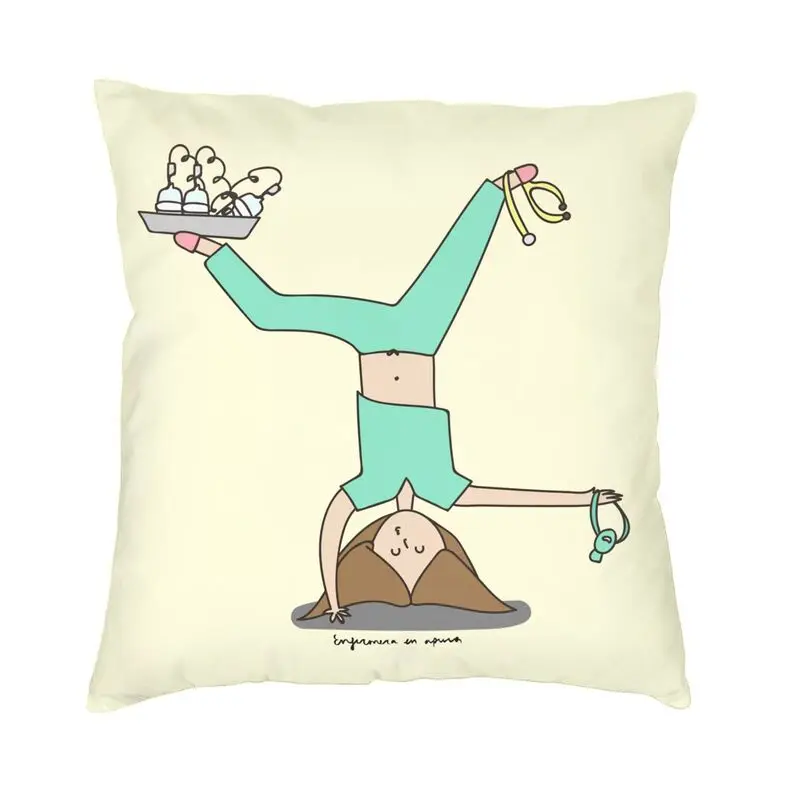 Enfermera En Apuros Doctor Nurse Medical Health Pillow Case Decoration Nordic Cushions for Sofa Square Pillowcase