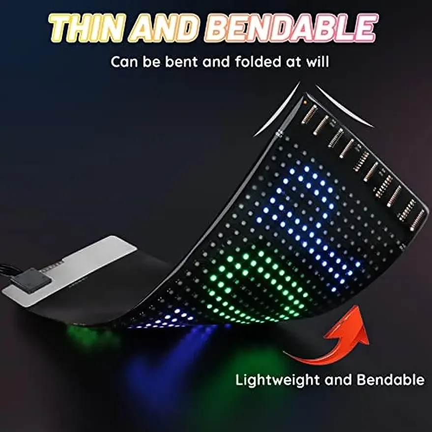 LED Car Signs Digital Sign, Bluetooth App, LED Modules Control, DIY Programmable Scrolling Sign, 5V Uber LED Plate, 7x17cm