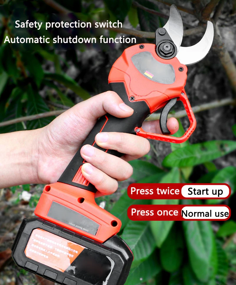 Electric Fruit tree Scissors Rechargeable Trim Branch Tool 98VF Lithium battery PVC pipe Cutter Gardening Pruning tree machine