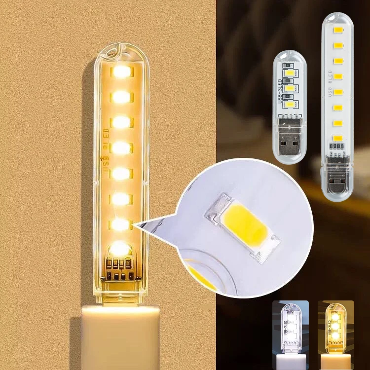 휴대용 LED 조명 USB 야간 조명, 방 장식, 미니 테이블 책상 램프, 보조배터리 노트북 캠핑 독서 조명용 손전등