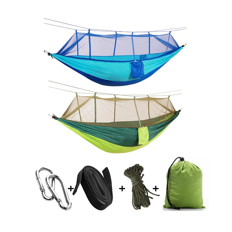 

Portable Hammock Swing 2 Person Double Mosquito Net Hammock Chair Parachute Nylon Garden Outdoors Camping Hammockspromote sales
