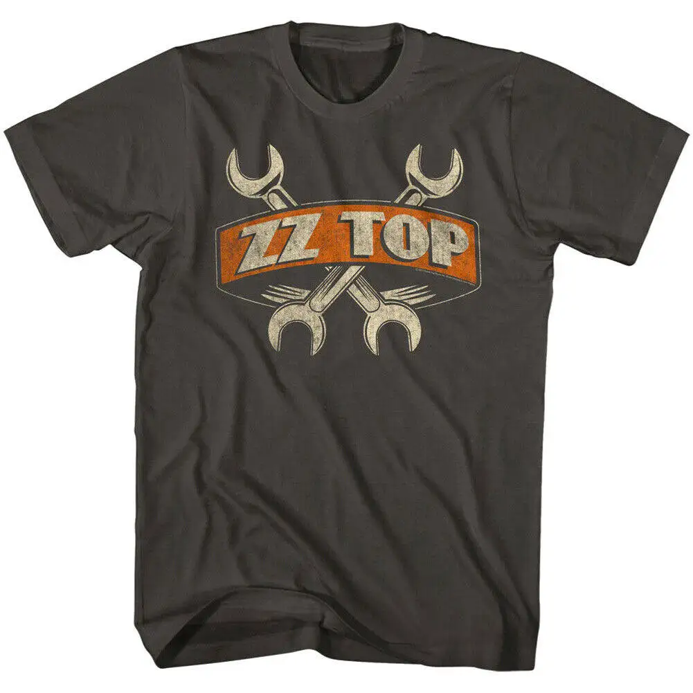 ZZTOP Band 1999 Retro Wrench Pattern Retro Blues Casual T-Shirt Men's and Women's Luxury Brand Top