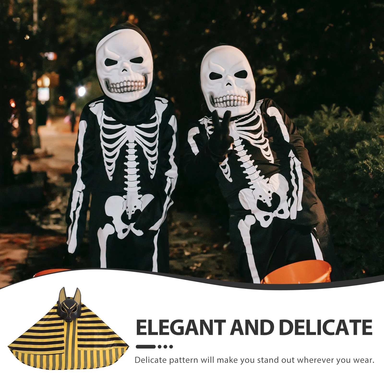 

1 set Anubis Mask Kerchief Plastic Cosplay Mask For Halloween Masquerade Party Retro Costume Dance Festival Decorative Prop