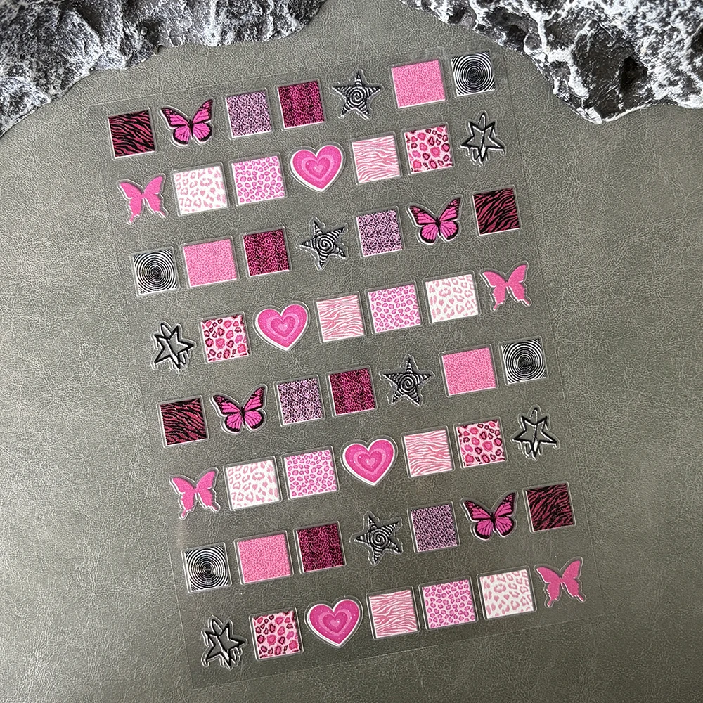 Cute Kawaii Sticker Sheet Transparent PVC Waterproof Decals For Bullet Journal Scrapbook Diary Decoration School Stationery Gift