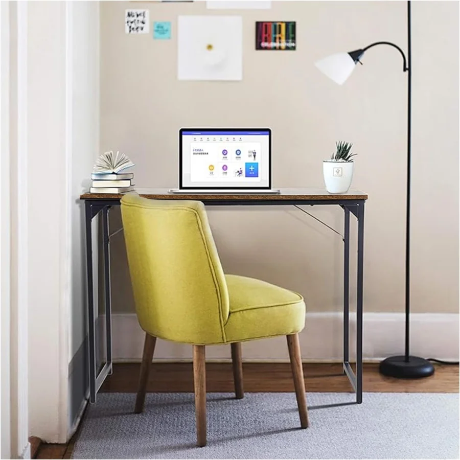 

Компьютерный стол 47 дюймов, офисный/игровой стол с металлическим каркасом, рабочая станция для дома и офиса, компактный компьютерный стол для экономии пространства