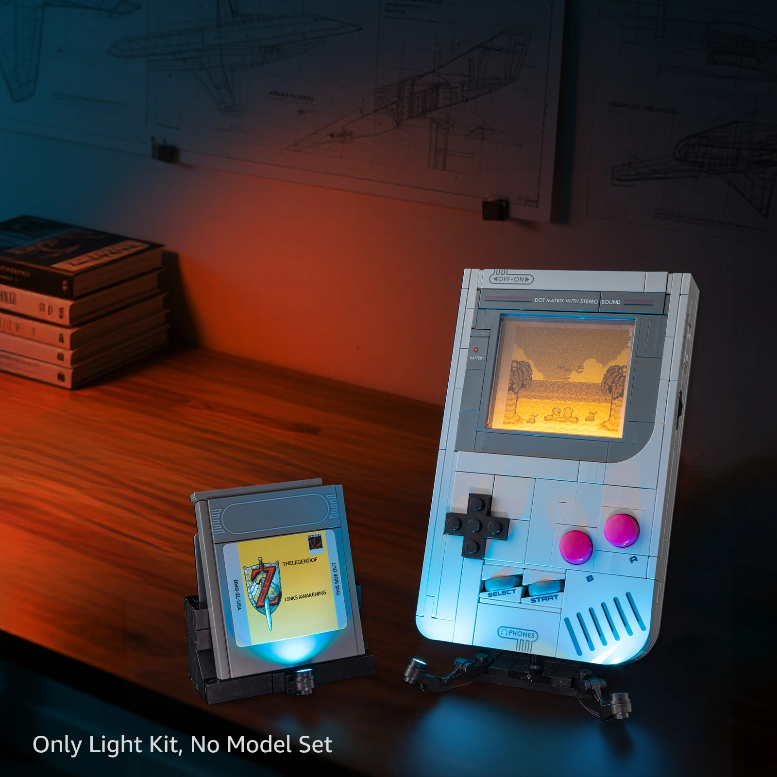 Kyglaring LED Light Kit Suitable for Lego Gameboy Game Boy 72046 Building Blocks Decorative Lamp Not Include Lego Building