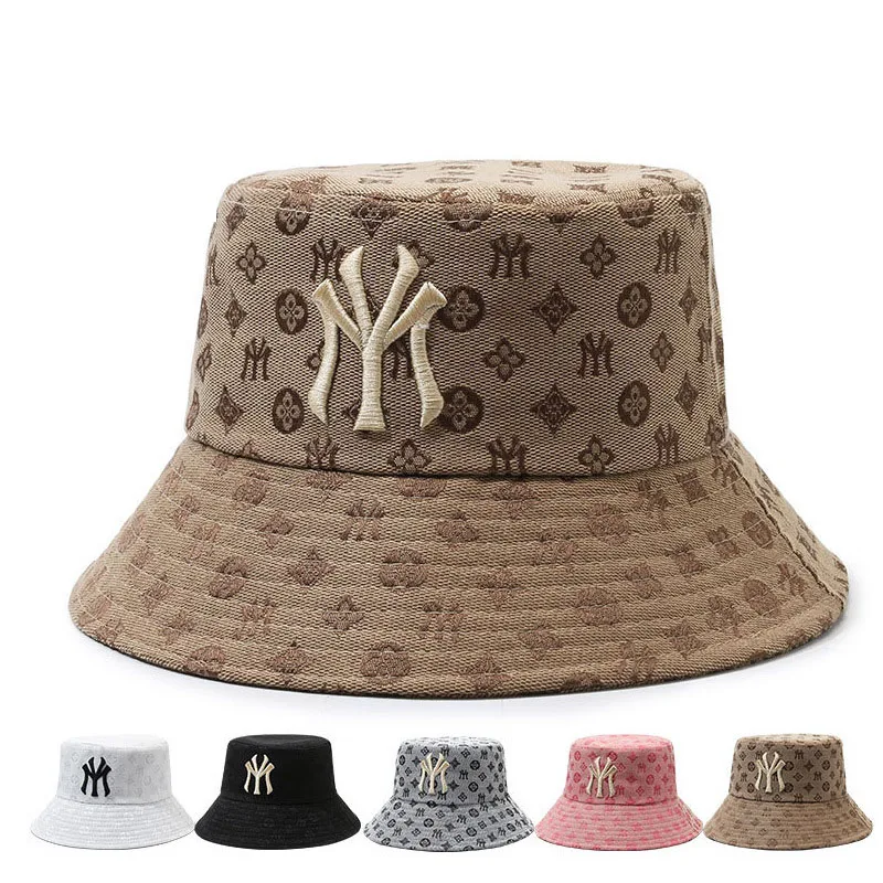 Unisex Letter Embroidery Fisherman Hat Women Summer Versatile Sunscreen Hats Sun Hat Men Trend Bucket Hats