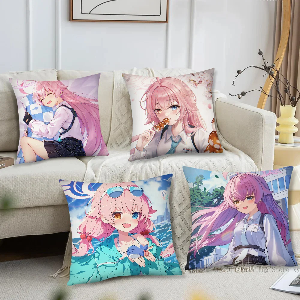 Blue Archives Takanashi Hoshino Game Pillow Case Fashion Square Pillowcase Bedroom Sofa Room Ins Decoration Leisure Cushion