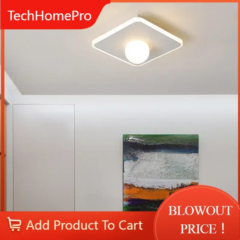 TechHP Modern LED Ceiling Lamp Chandelier Pendant Light For Living Dining Room Kitchen- Indoor Home