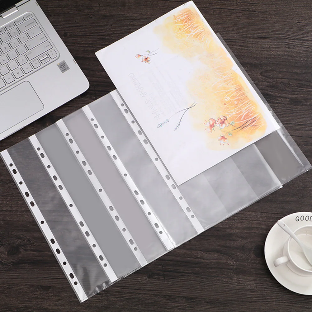 

100Pcs File Folder A4 Clear Document Organizer Waterproof PP Holder for Office School Home Use Transparent File Folder