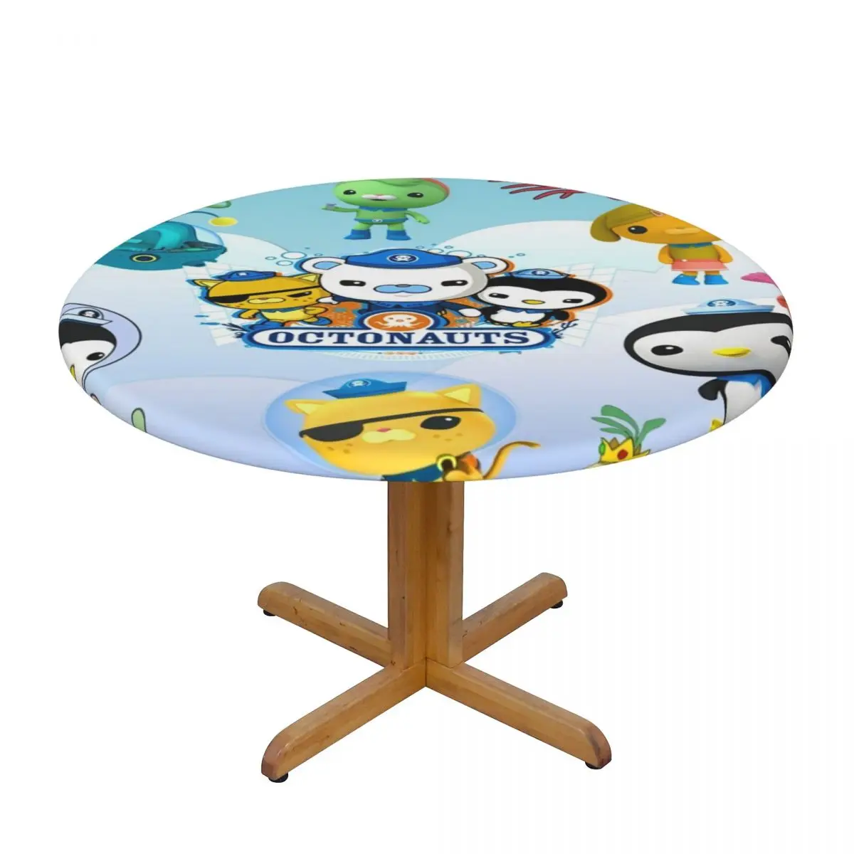 Customized Round Fitted Disney The Octonauts Adventure Table Cloth Waterproof Tablecloth 40