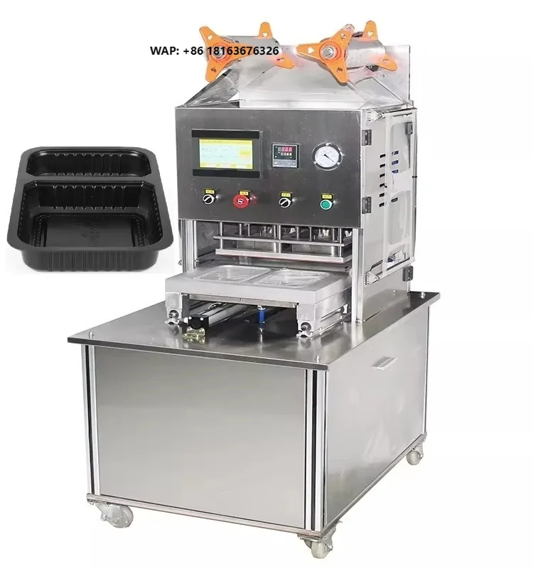 Vacuum Map Tray Sealer/Disposable Bowl Plastic Box Packing Machine/Vacuum Nitrogen Container Cup Sealing Machine