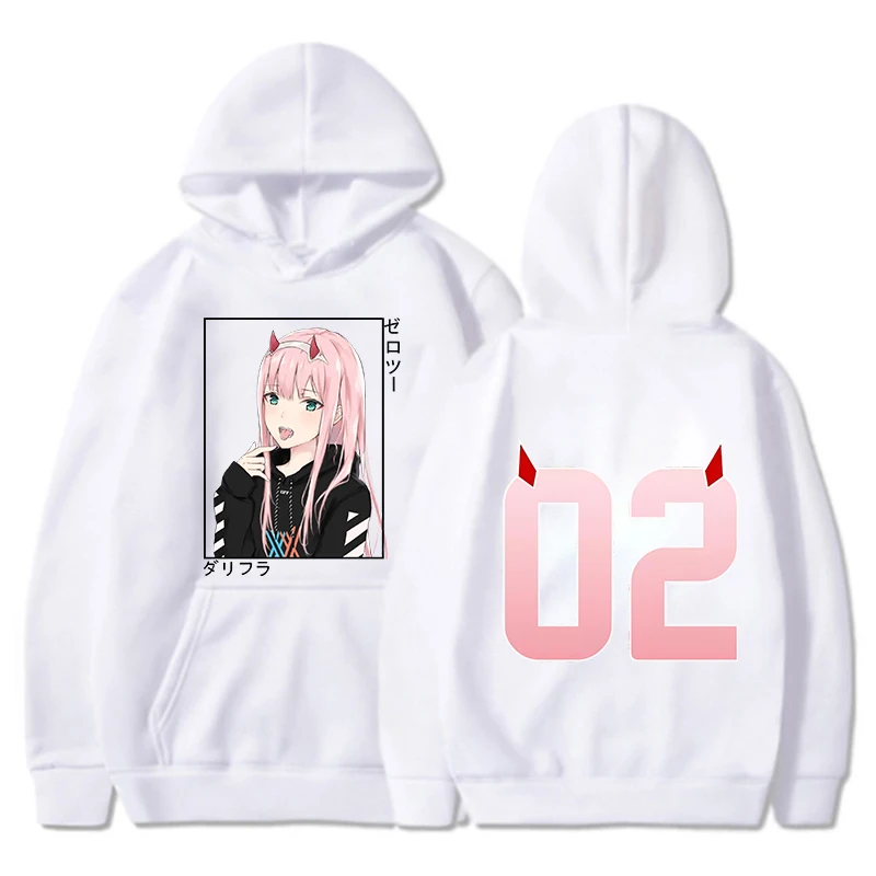 New Fashion Autumn and Winter Anime Zero Two Print Hoodie Sweater Women Harajuku Y2K Pullover Hoodie