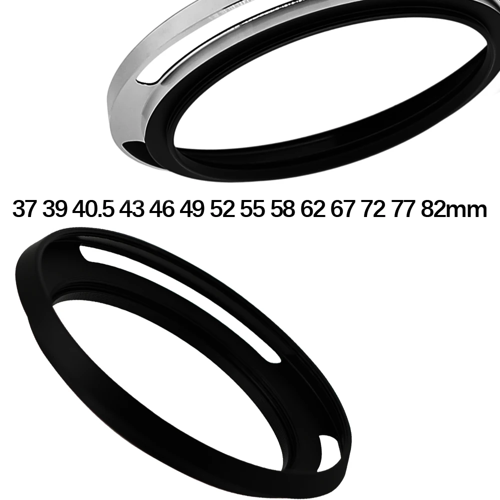 Image of Metall-Gegenlichtblende mit Weitwinkel zum Einschrauben, 37, 39, 40,5, 43, 46, 49, 52, 58, 62, 67, 72, 77 82 mm, universeller, belüfteter Gegenlichtblendenschutz