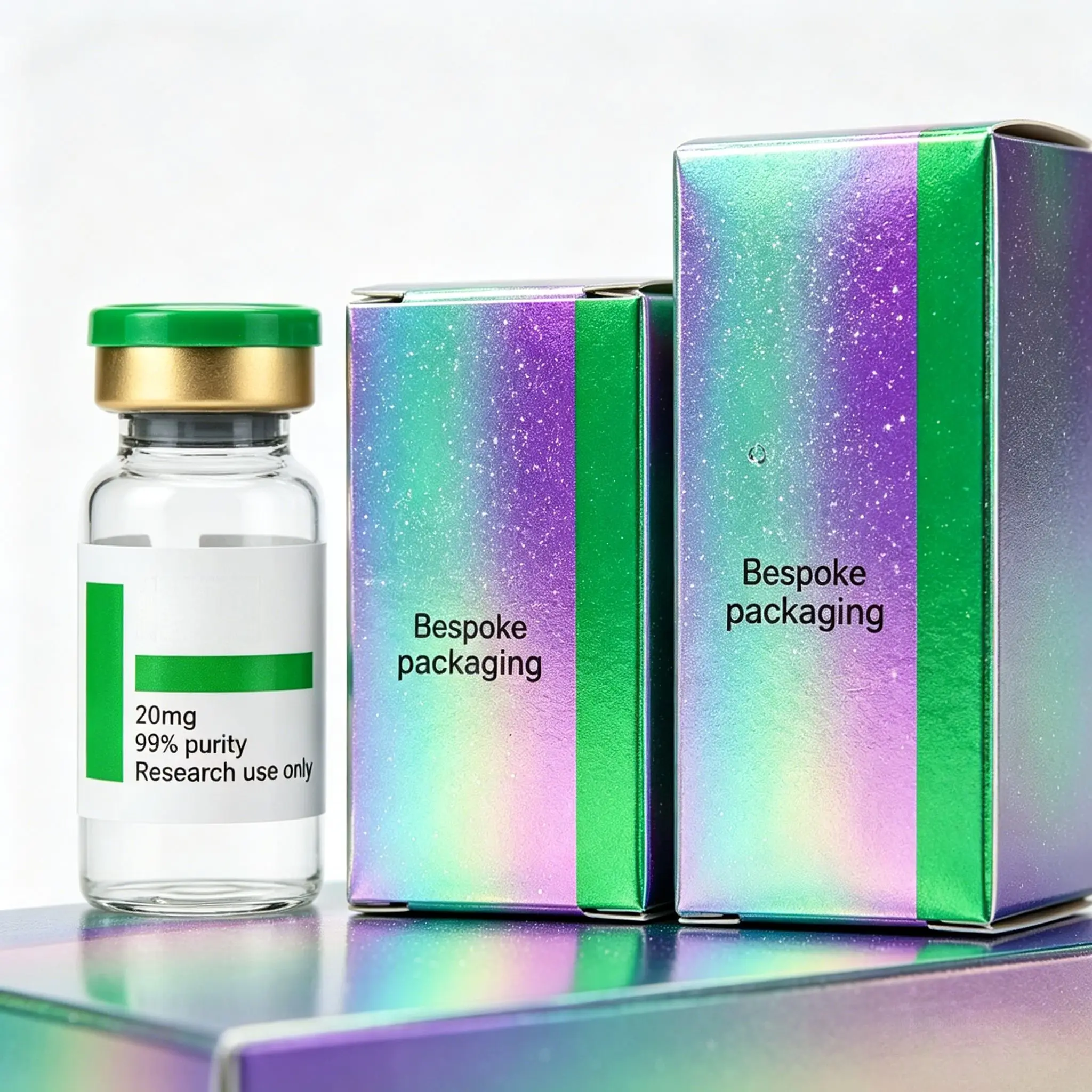 3ml 5ml 10ml Custom Peptide Decals & Box Set,Non-toxic Vinyl Labels for Personal Care Packaging Industry
