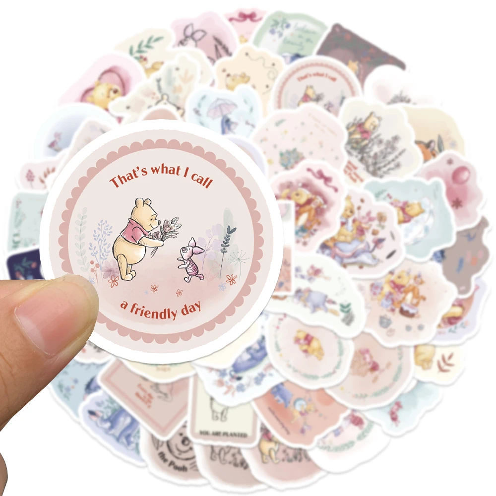 50PCS Disney Cartoon Pink Winnie the Pooh Cute Dream Stickers DIY Vinyl Girl Children Toy Gift Scrapbook Bike Decoration StIcker